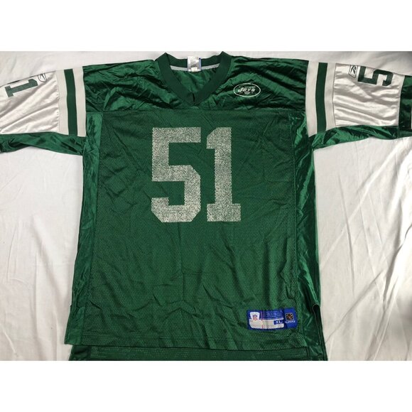 REEBOCK Other - Reebok NFL EQUIPMENT JERSEY NY JETS #51 VILMA GREEN SIZE XL ADULT 2005
